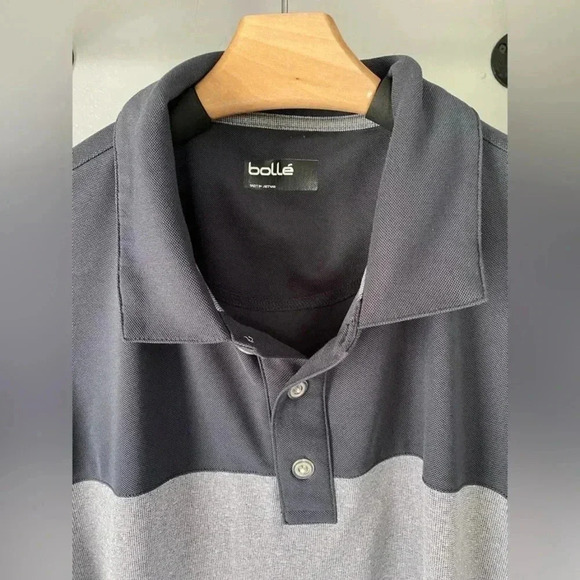Bolle Men’s Polo Shirt Sz L Grey Casual Golf Tee Lightweight Breathable Active - Picture 3 of 11